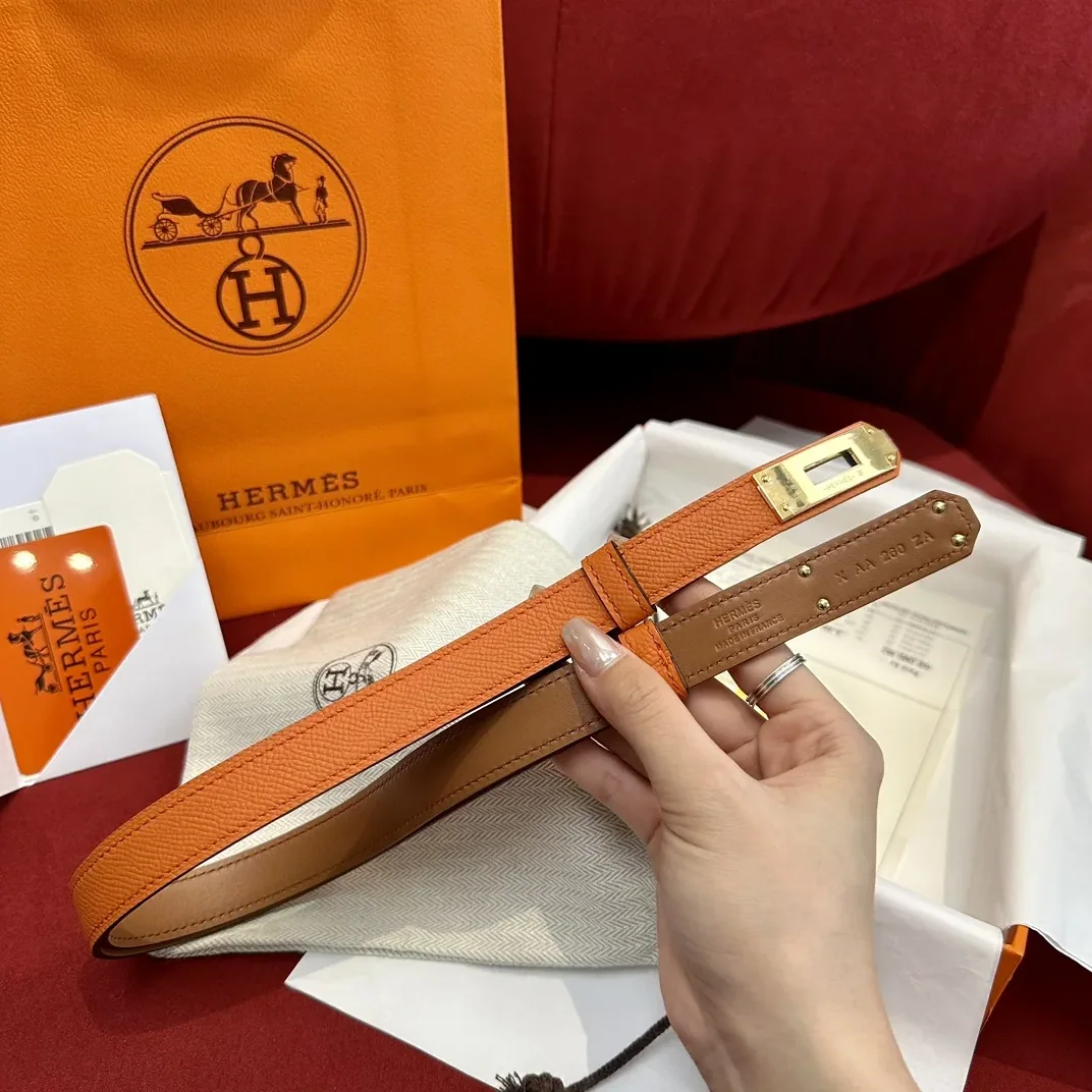 Hermes Kelly 18 Belt Orange Hermes Kelly 18 Belt Orange