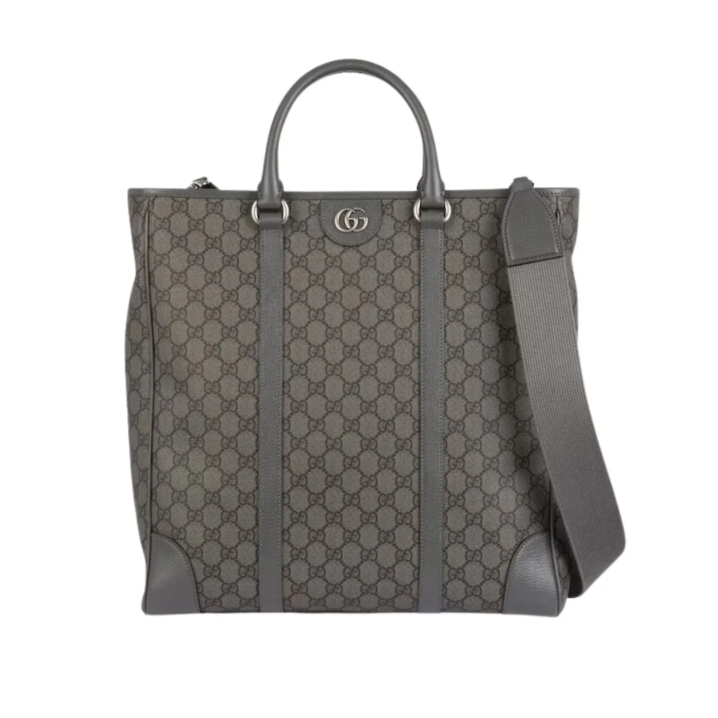 Gucci Ophidia Medium Tote Grey And Black Bag FACJY 1244- 14.2 Inches/ Gucci Ophidia Medium Tote Grey And Black Bag FACJY 1244- 14.2 Inches/