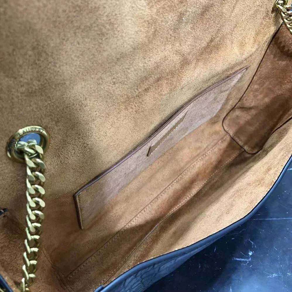 Saint Laurent YSL Kate Medium Reversible Chain Bag in Suede and Crocodile for Women in Embossed Leather Saint Laurent YSL Kate Medium Reversible Chain Bag in Suede and Crocodile for Women in Embossed Leather