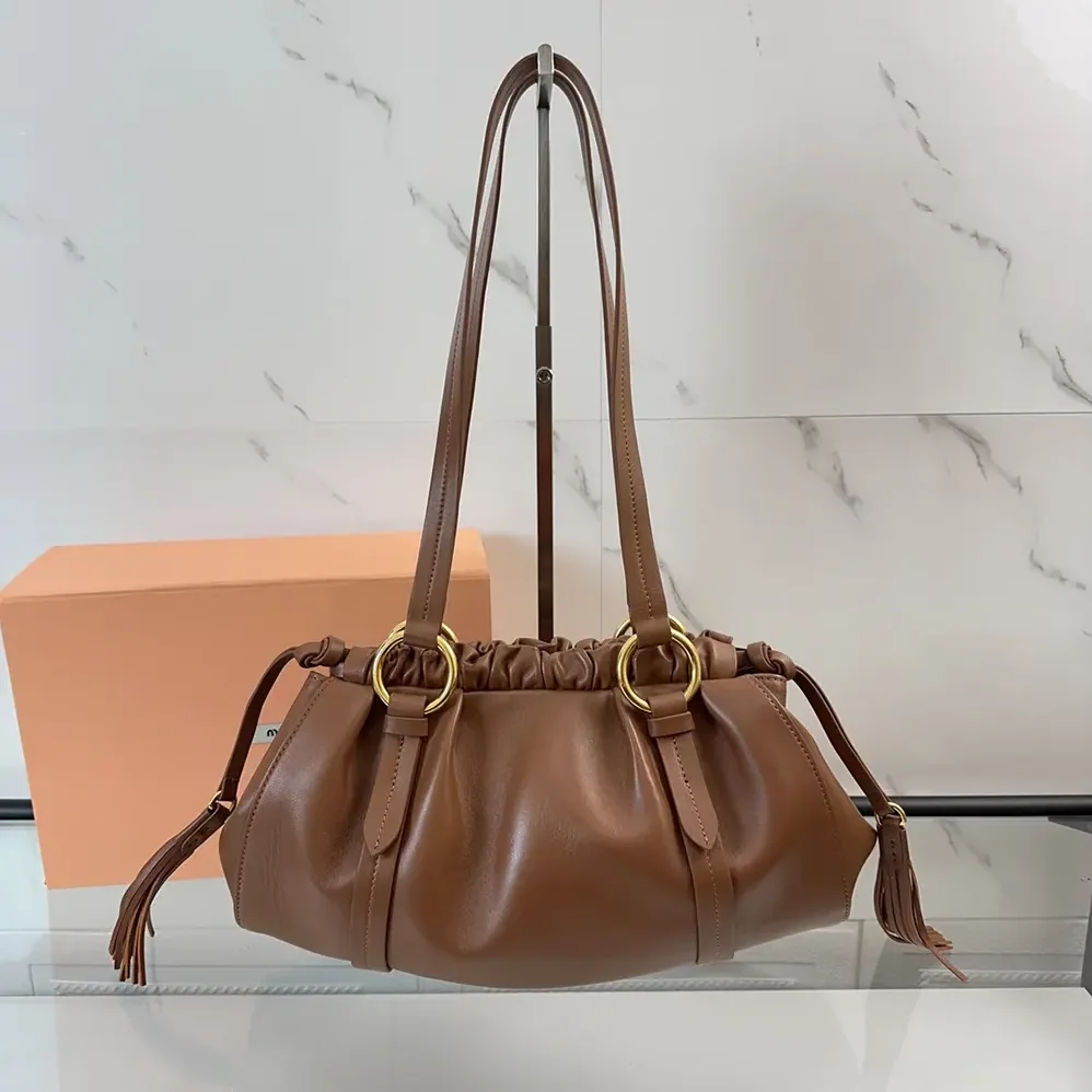 Miu Miu Joie Nappa Leather Bag for Women in Brown Miu Miu Joie Nappa Leather Bag for Women in Brown