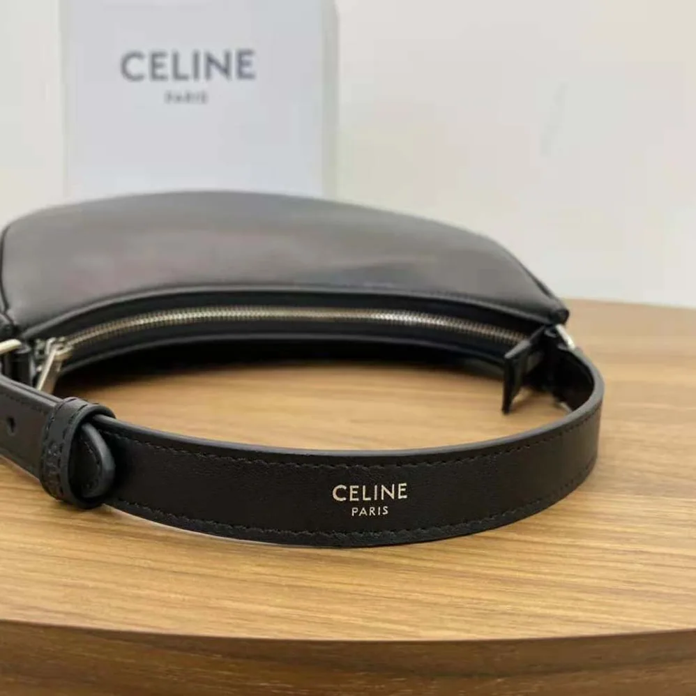 Celine Ava Bag in Smooth Calfskin with Celine Print for Women in Black Celine Ava Bag in Smooth Calfskin with Celine Print for Women in Black