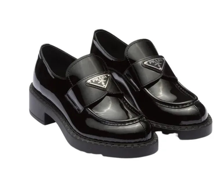 Prada Chocolate Patent Loafers Black / 1D246M_JHR_F0002_F_B050