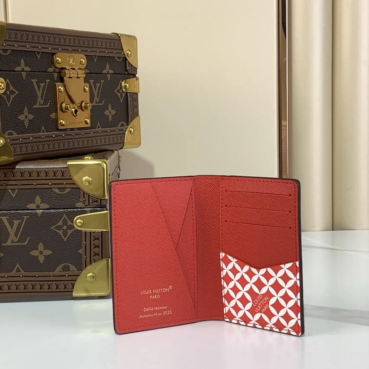 Louis Vuitton Pocket Organizer Damier Wallet Brown /