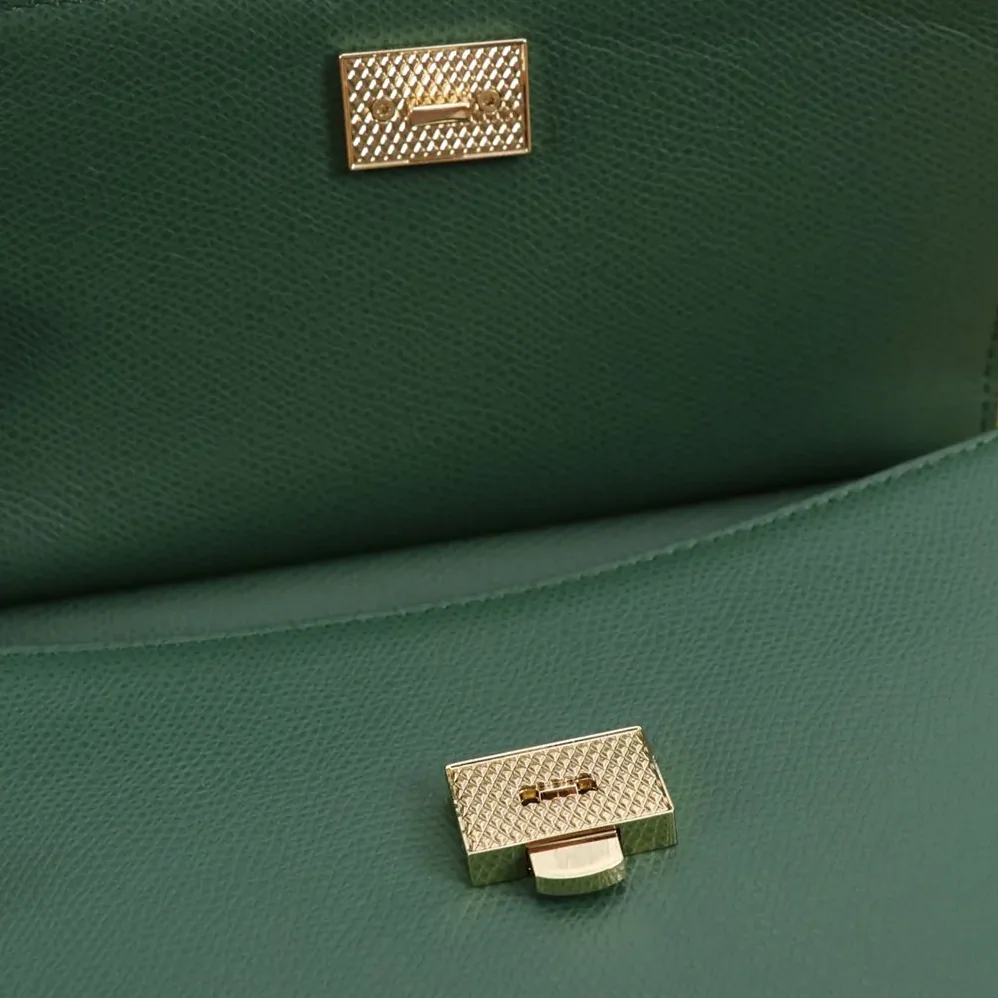 Dolce Gabbana D&G Small Sicily Handbag in Dauphine Calfskin for Women in Green Dolce Gabbana D&G Small Sicily Handbag in Dauphine Calfskin for Women in Green