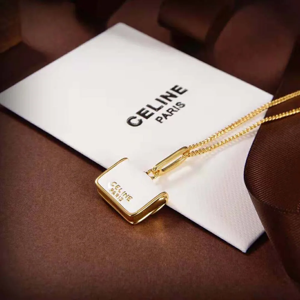 Celine Separables Triomphe Bag Pendant in Brass with Gold Finish for Women
