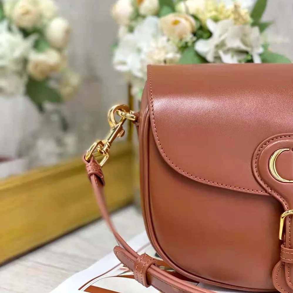 Dior Medium Dior Bobby Bag Dark Tan Box Calfskin for Women
