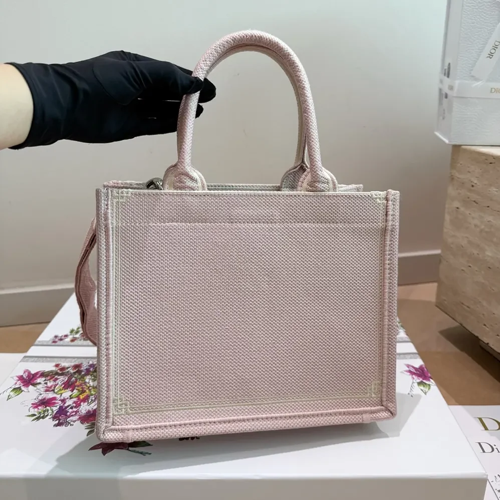 Dior Medium Dior Book Tote with Strap Rose Tendre No Dior No Dietrich Embroidery for Women Dior Medium Dior Book Tote with Strap Rose Tendre No Dior No Dietrich Embroidery for Women