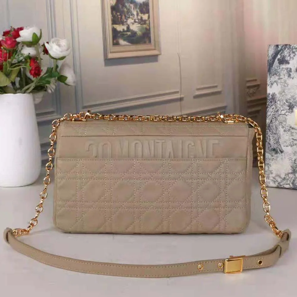 Dior Large Dior Caro Bag Beige Supple Cannage Calfskin for Women Dior Large Dior Caro Bag Beige Supple Cannage Calfskin for Women