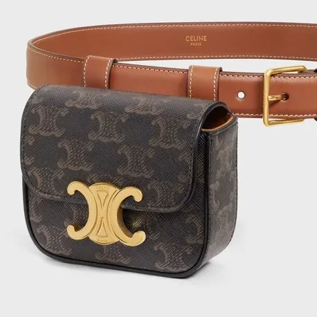 Celine Belt Bag Triomphe Belt Tan