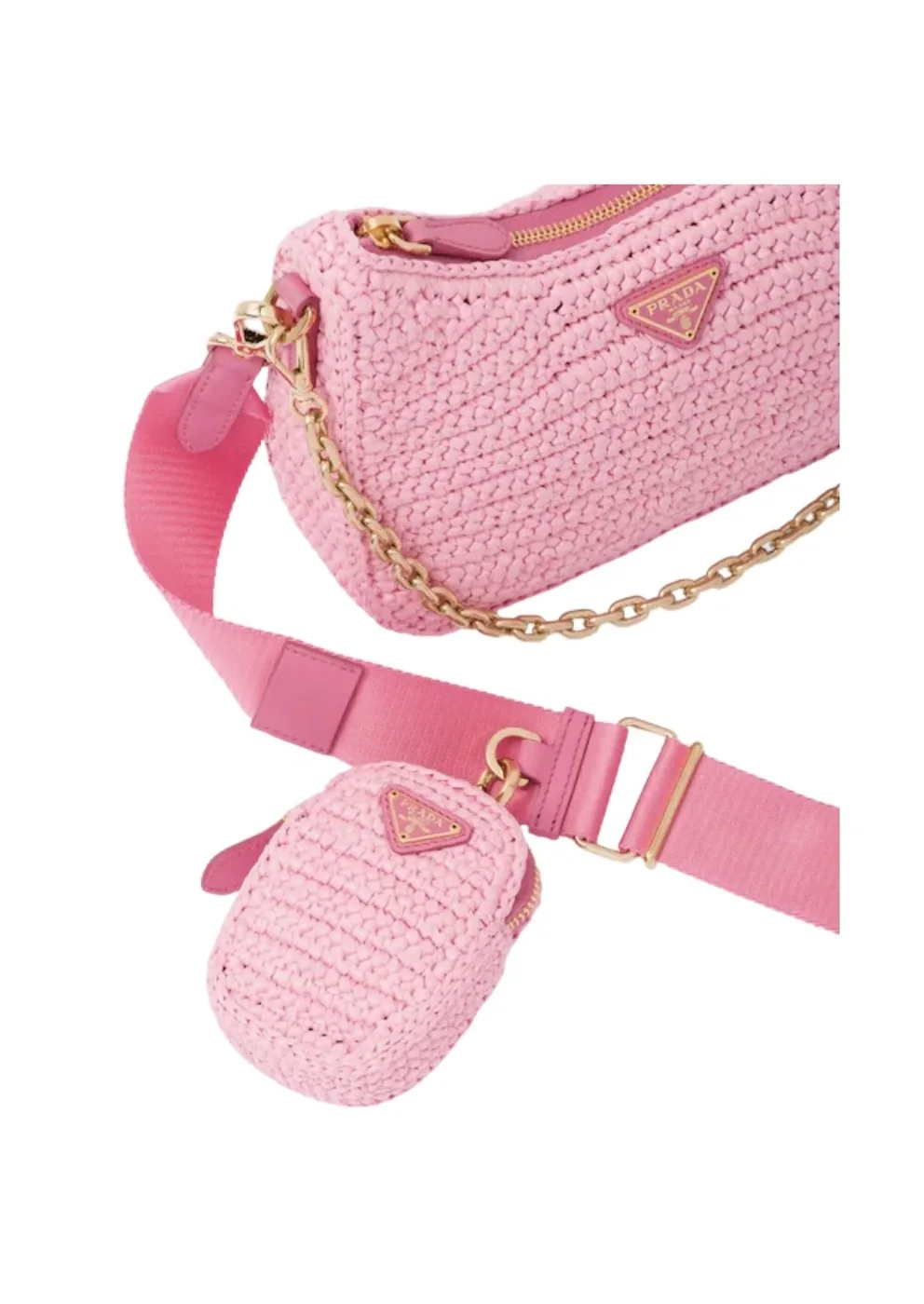 Re- 2005 Raffia Bag Pink 1BH204_2A2T_F0442_V_V9L Re- 2005 Raffia Bag Pink 1BH204_2A2T_F0442_V_V9L