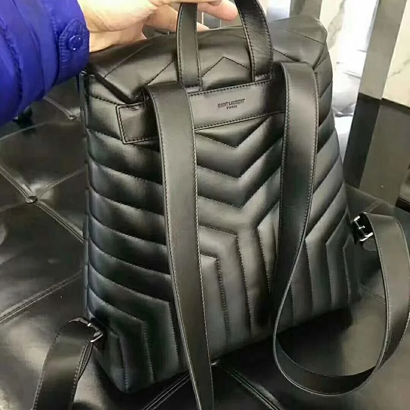 Saint Laurent YSL Medium Loulou Backpack Black Y Matelass for Women Saint Laurent YSL Medium Loulou Backpack Black Y Matelass for Women