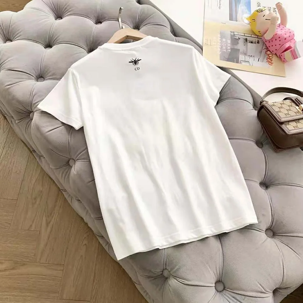 Dior Vibe T-shirt Ecru and Fluorescent Yellow Cotton and Linen Jersey for Women Dior Vibe T-shirt Ecru and Fluorescent Yellow Cotton and Linen Jersey for Women