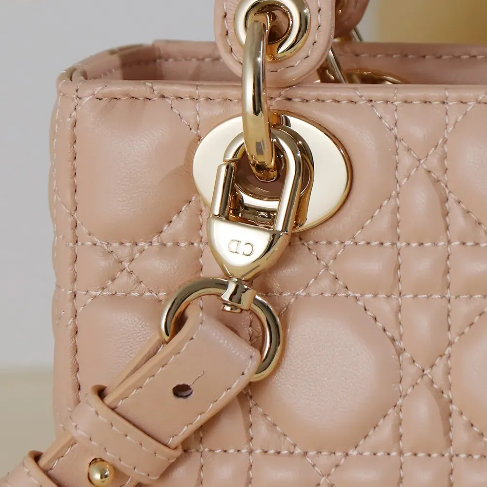 Dior Small Lady Dior My ABCDior Bag Blush Cannage Lambskin for Women