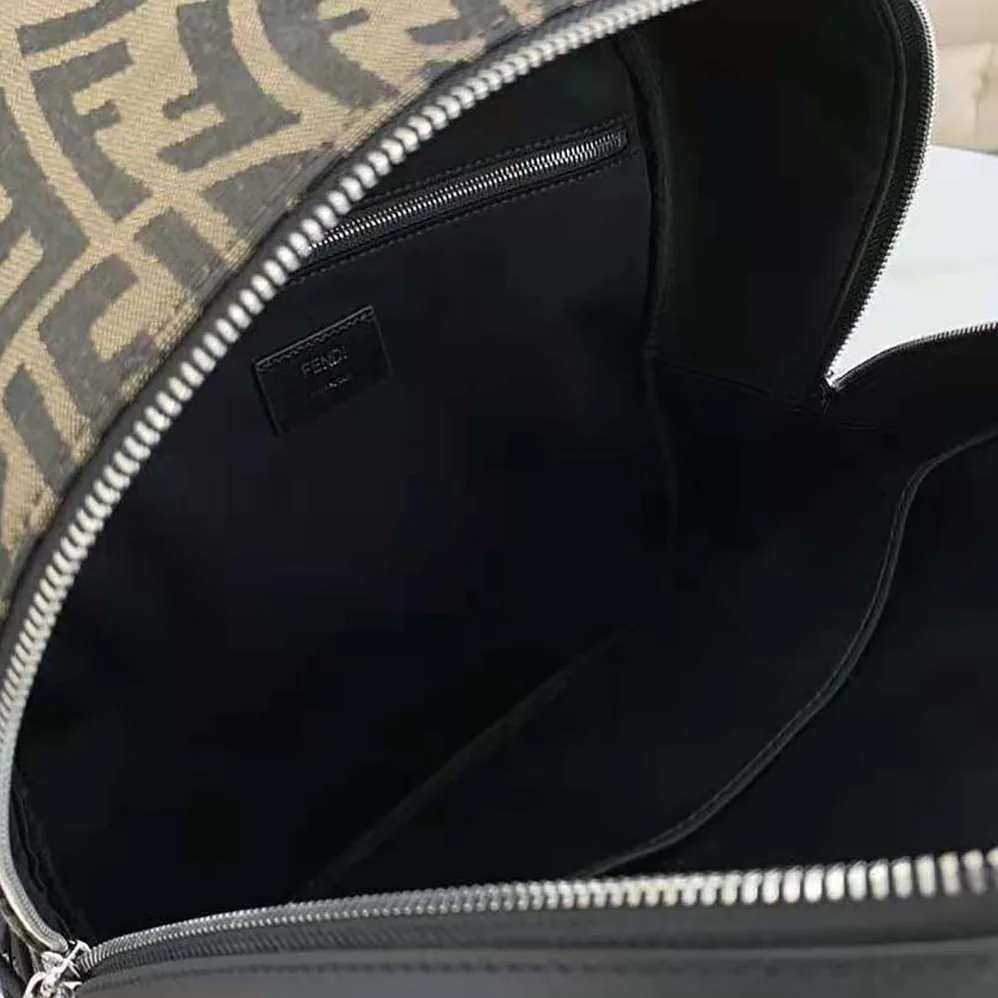 Fendi Backpack in Brown FF Vertigo Fabric for Women