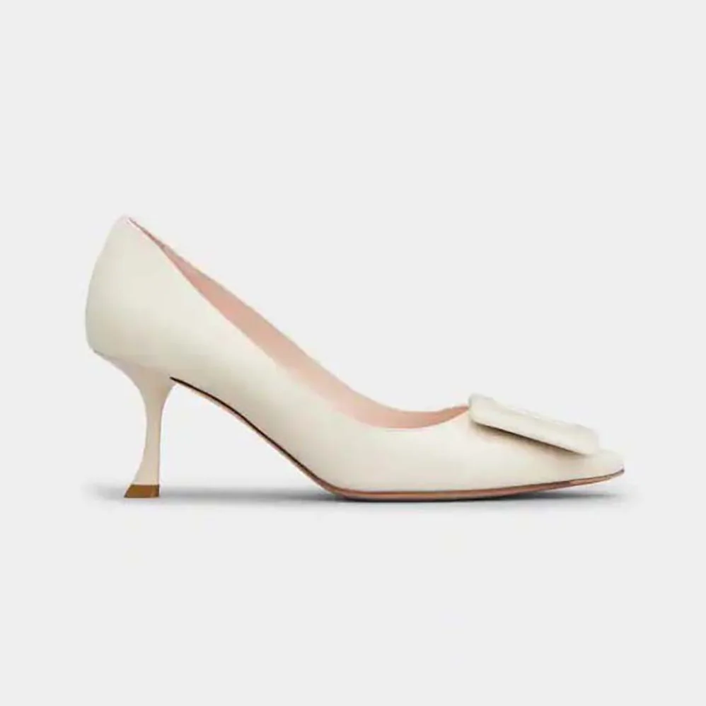 Roger Vivier Viv' In The City Pumps in Patent Leather for Women in White Roger Vivier Viv' In The City Pumps in Patent Leather for Women in White