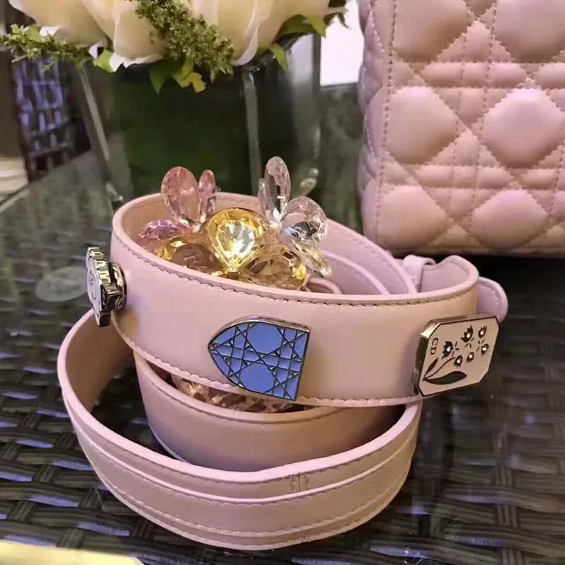 Dior My Lady Dior Bag in Cannage Lambskin in Pink