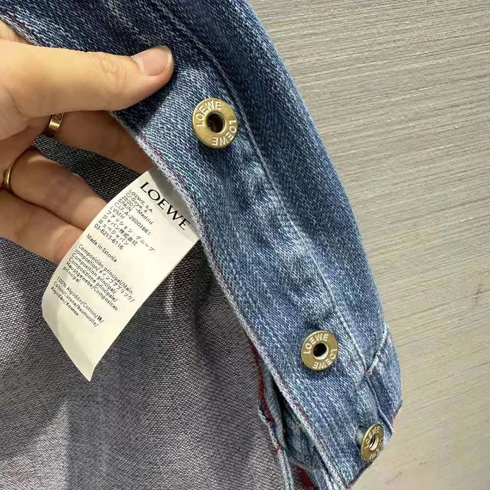 Loewe Cropped Workwear Jacket in Denim for Women Loewe Cropped Workwear Jacket in Denim for Women