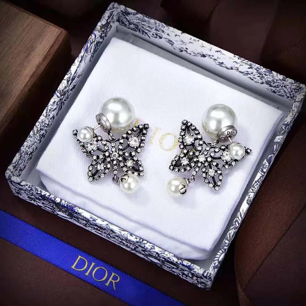 Dior Tribales Earrings Antique Silver for Women in Finish Metal