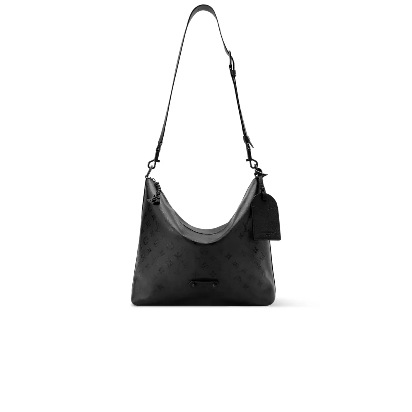 Louis Vuitton Vagabond Hobo Bag / Black Monogram Midnight Black Hardware