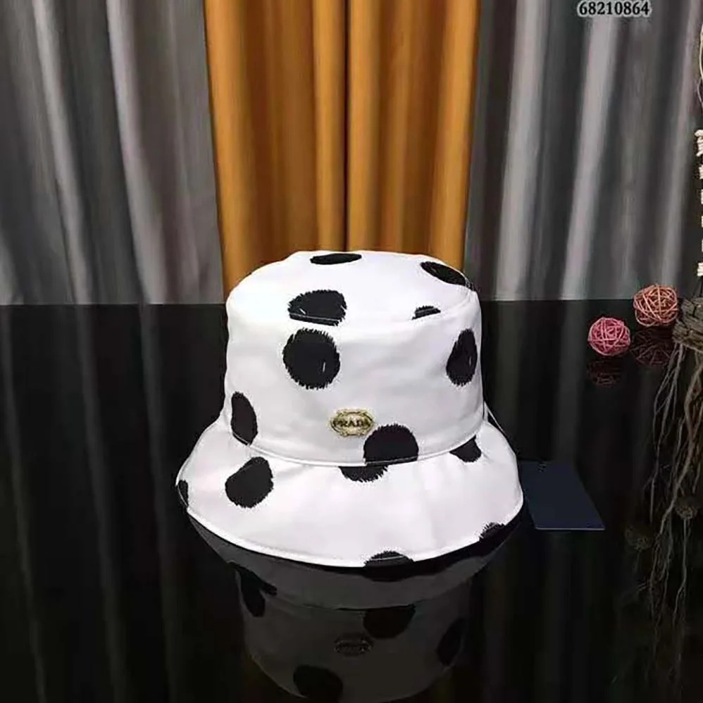 Prada Printed Re-Nylon Bucket Hat for Women in White