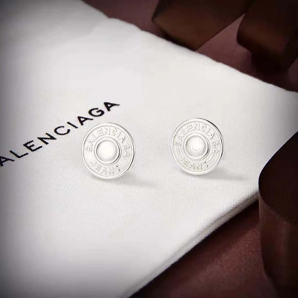 Balenciaga Jeans Earrings in Light Silver for Women Balenciaga Jeans Earrings in Light Silver for Women