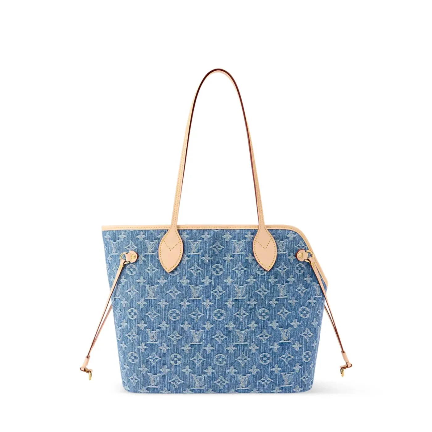 Louis Vuitton Neverwoof Tote Bag in Blue Denim Gold Hardware