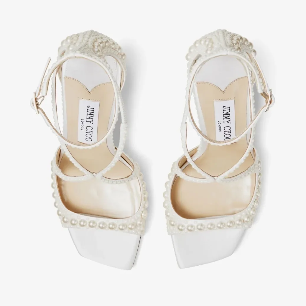 Jimmy Choo Azia 95 White AZIA95WOZ_S Jimmy Choo Azia 95 White AZIA95WOZ_S