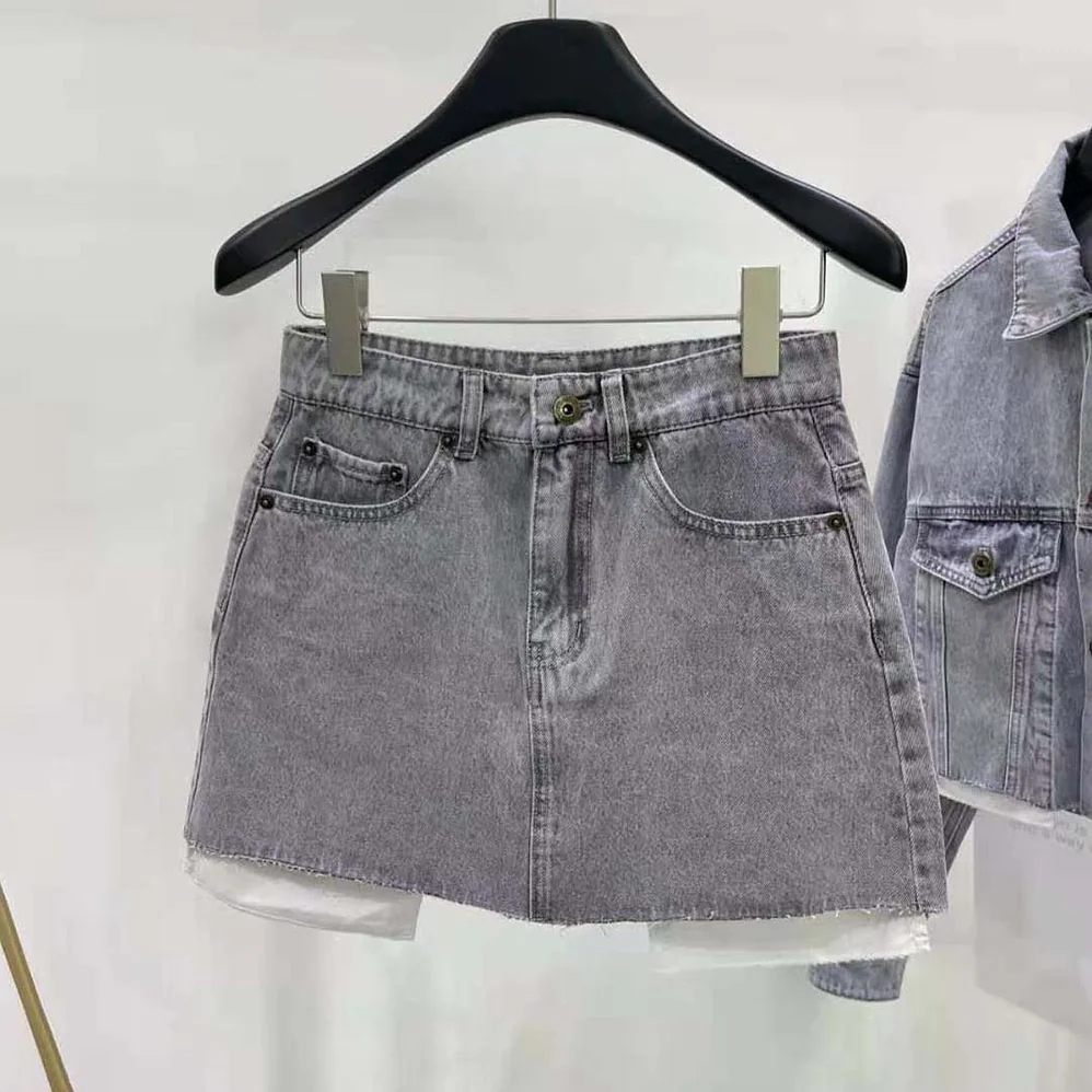 Miu Miu Denim Shorts with Embroidered Logo for Women