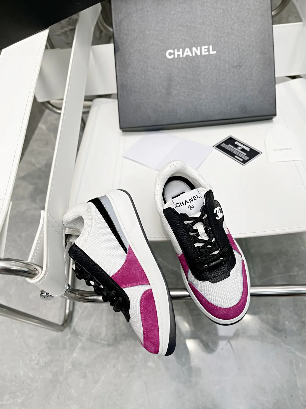 Chanel Sneakers White/Rosy , Shoes