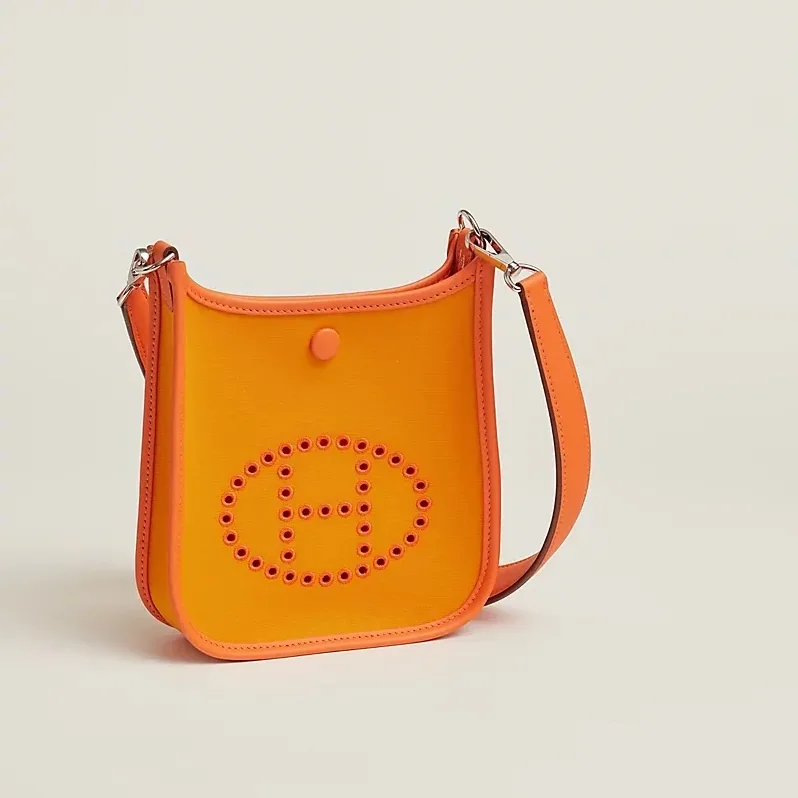 Hermes Neo Evelyne 16 Shoulder Bag in Light Orange Palladium Hardware