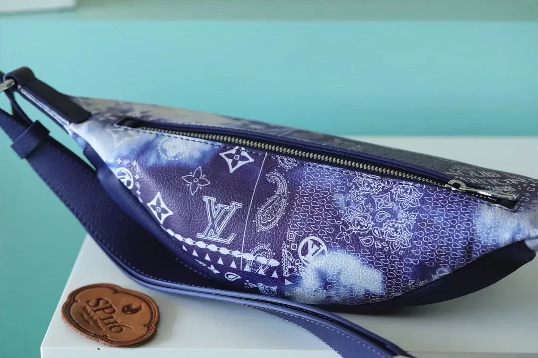 Louis Vuitton Discovery Bumbag PM in Monogram Blue Silver Hardware Louis Vuitton Discovery Bumbag PM in Monogram Blue Silver Hardware