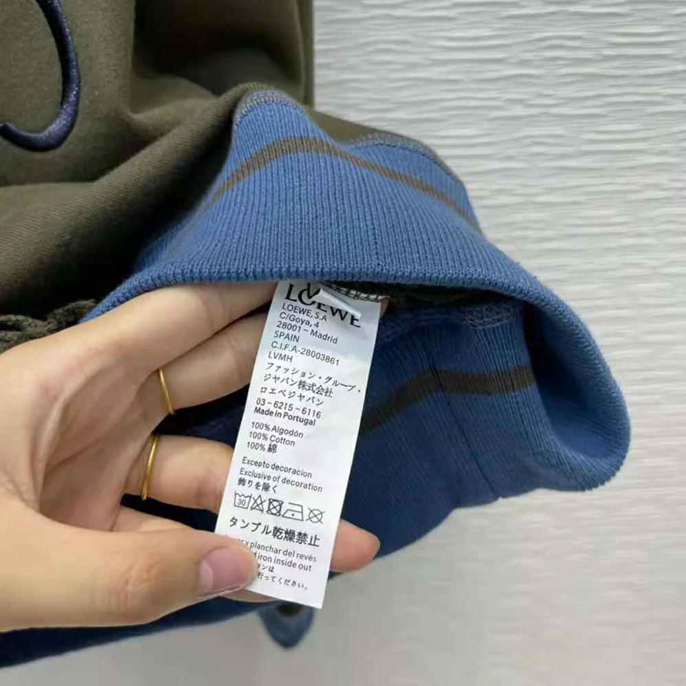 Loewe Anagram Hoodie in Cotton for Women in Green
