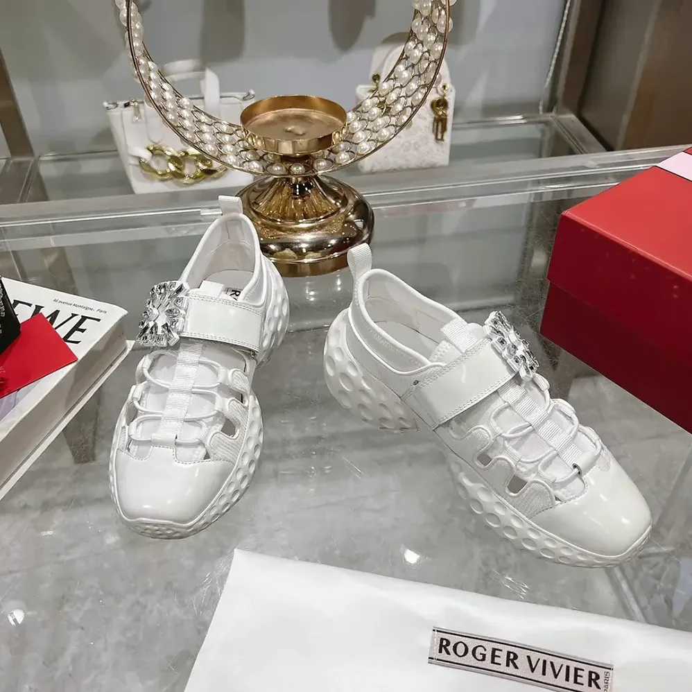 Roger Vivier Viv' Run Light Trekky Sneakers in Fabric for Women in White