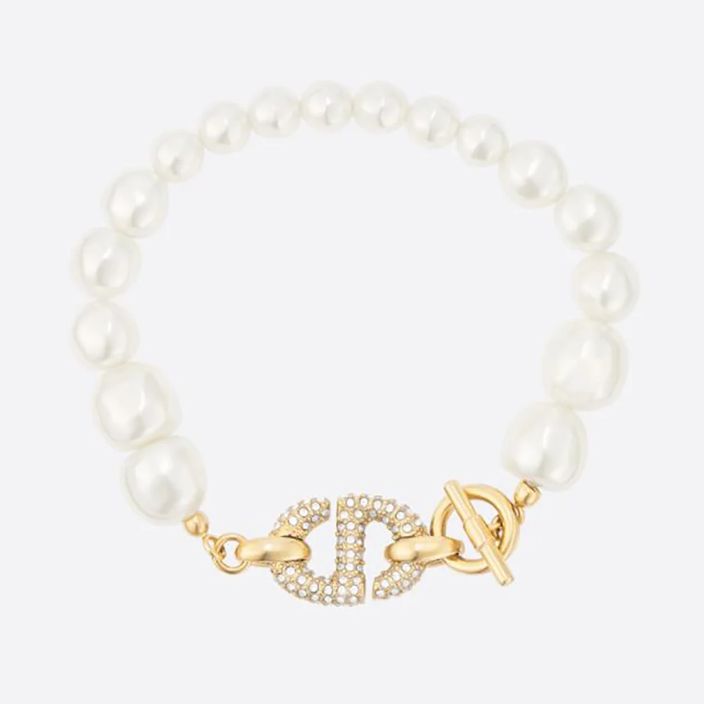 Dior CD Navy Bracelet Gold for Women in Finish Metal Dior CD Navy Bracelet Gold for Women in Finish Metal