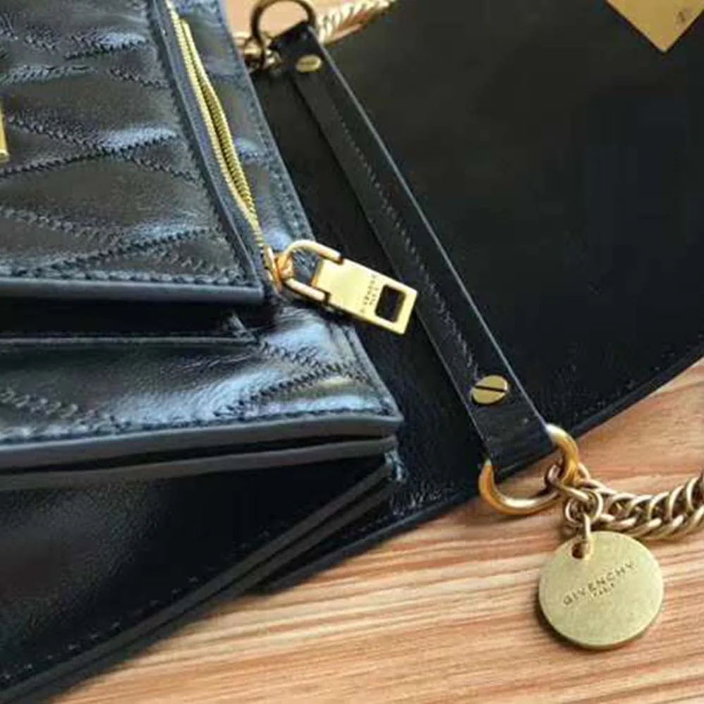 Givenchy Small GV3 Bag in Diamond Quilted Leather for Women in Black