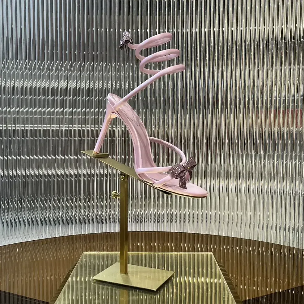 Rene Caovilla Cleo Mauve Sandal with Bows 105 for Women Rene Caovilla Cleo Mauve Sandal with Bows 105 for Women