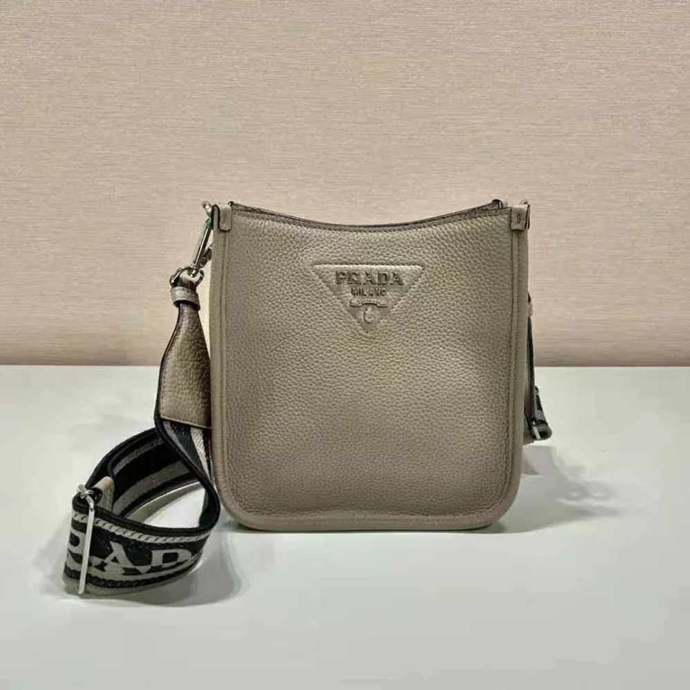 Prada Leather Mini Shoulder Bag for Unisex in Grey Prada Leather Mini Shoulder Bag for Unisex in Grey