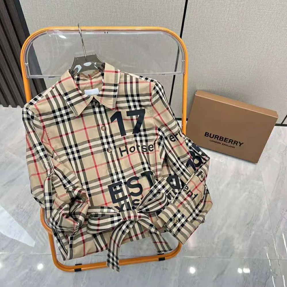 Burberry Vintage Check Cotton Tie-waist Shirt Dress for Women in Brown