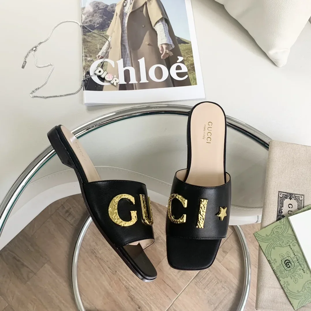 Gucci ‘Gucci' Slide Black for Women Gucci ‘Gucci' Slide Black for Women