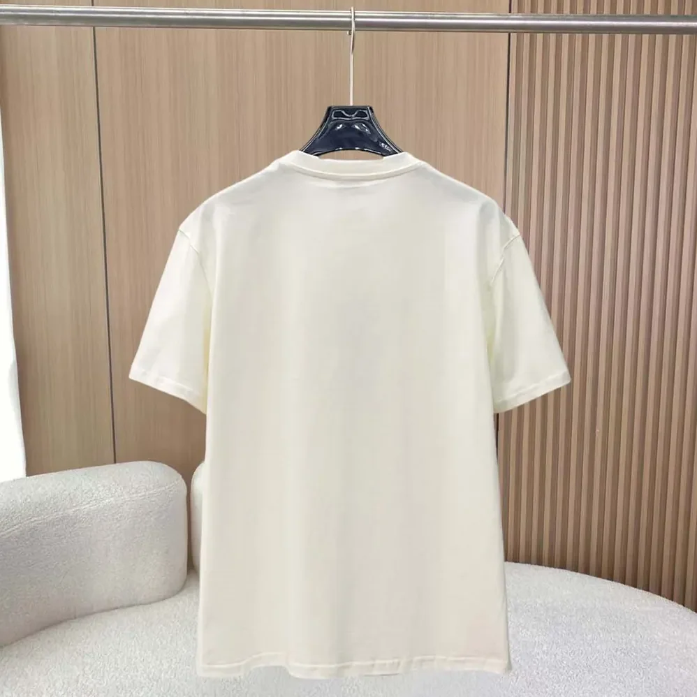 Burberry Check Knight Stamp Cotton T-shirt for Women in White Burberry Check Knight Stamp Cotton T-shirt for Women in White