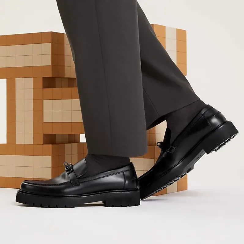 Hermes Icone Loafers Noir Hermes Icone Loafers Noir