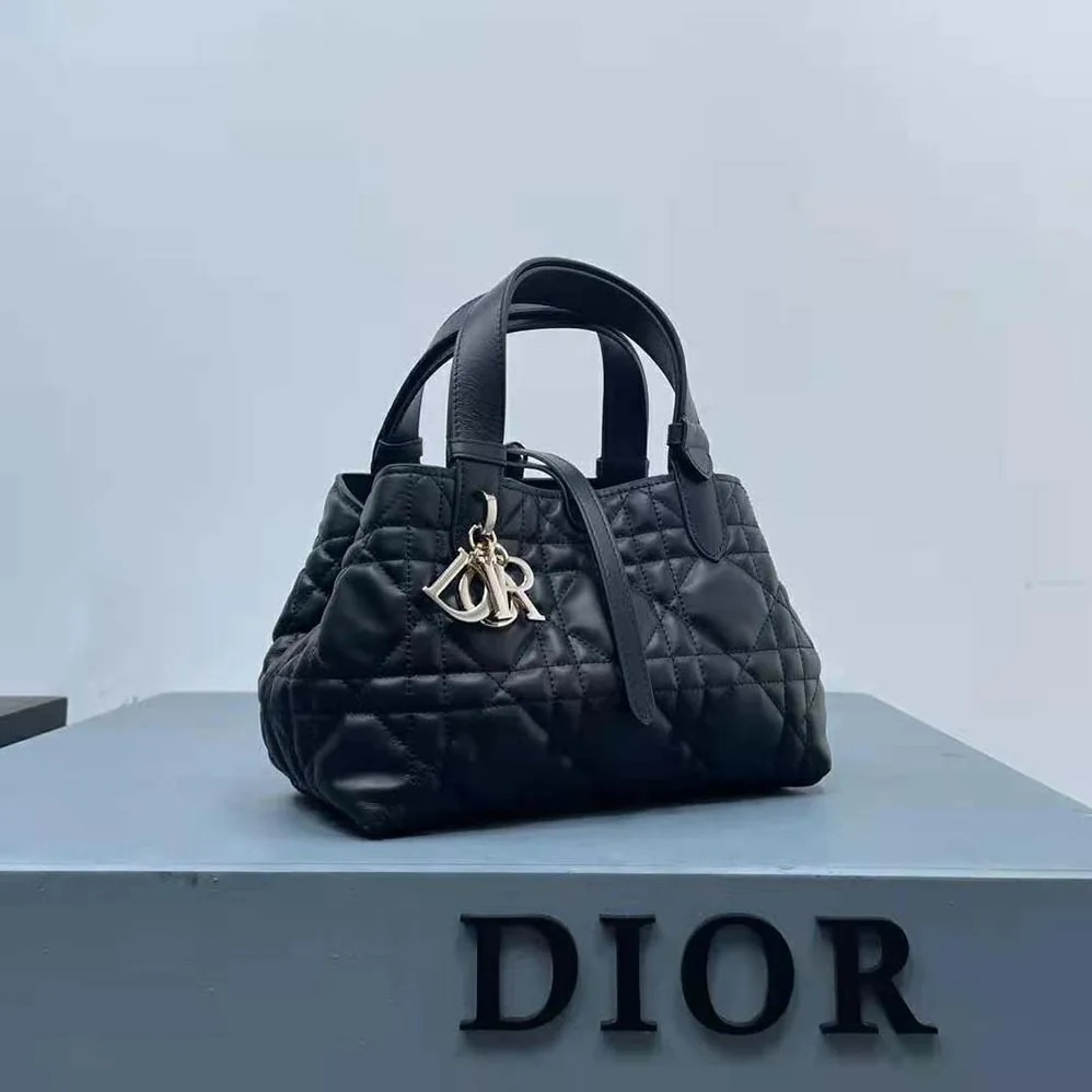 Dior Small Dior Toujours Bag Black Macrocannage Calfskin for Women Dior Small Dior Toujours Bag Black Macrocannage Calfskin for Women