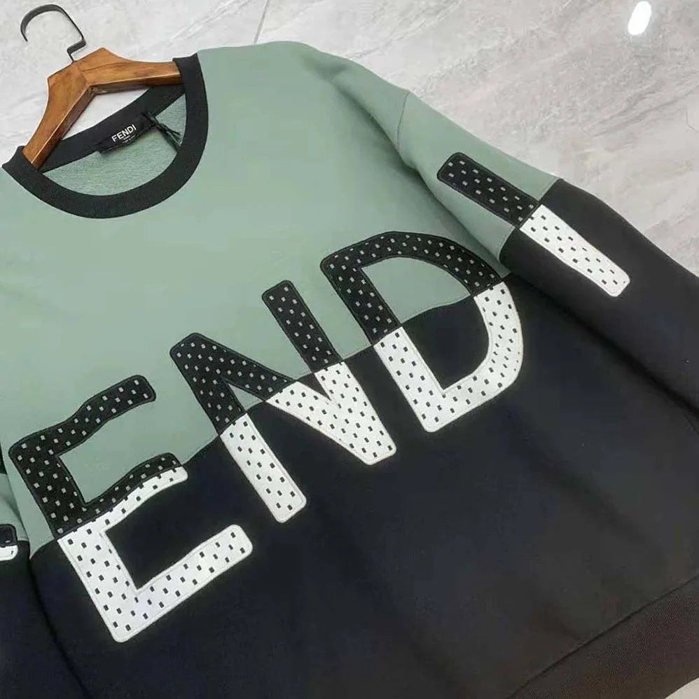 Fendi Long-sleeved Crew for Men in Neck Multicolor Cotton Sweatshirt Fendi Long-sleeved Crew for Men in Neck Multicolor Cotton Sweatshirt