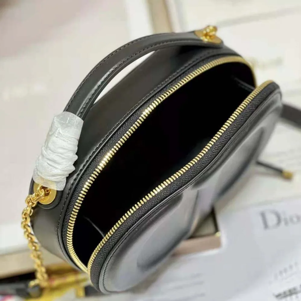 Dior CD Signature Oval Camera Bag Black Calfskin with Embossed CD Signature for Women Dior CD Signature Oval Camera Bag Black Calfskin with Embossed CD Signature for Women