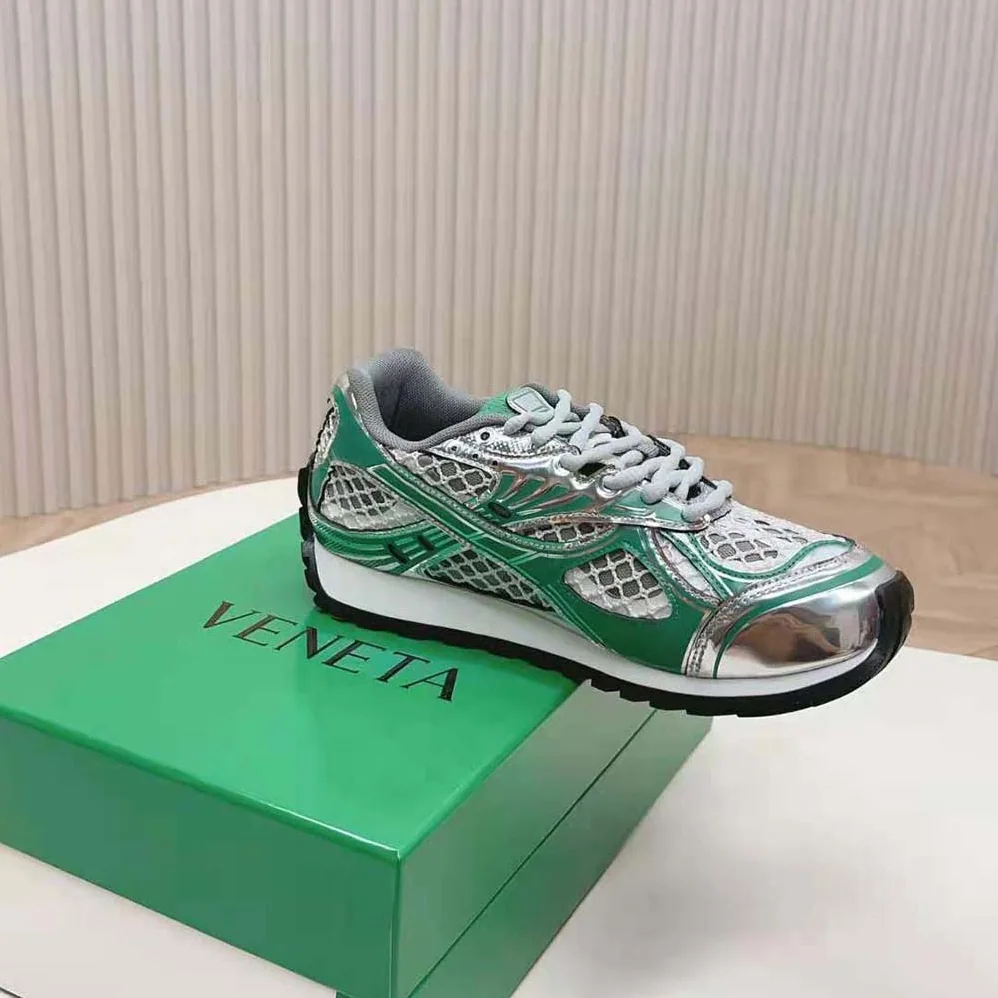 Bottega Veneta Technical Fabric Lace-up Orbit Sneaker for Unisex in Green