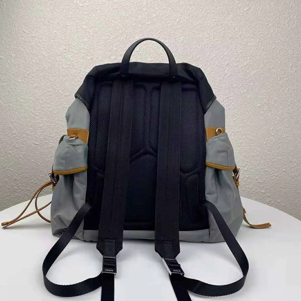 Prada Technical Fabric Nylon Backpack for Men in Silver Prada Technical Fabric Nylon Backpack for Men in Silver