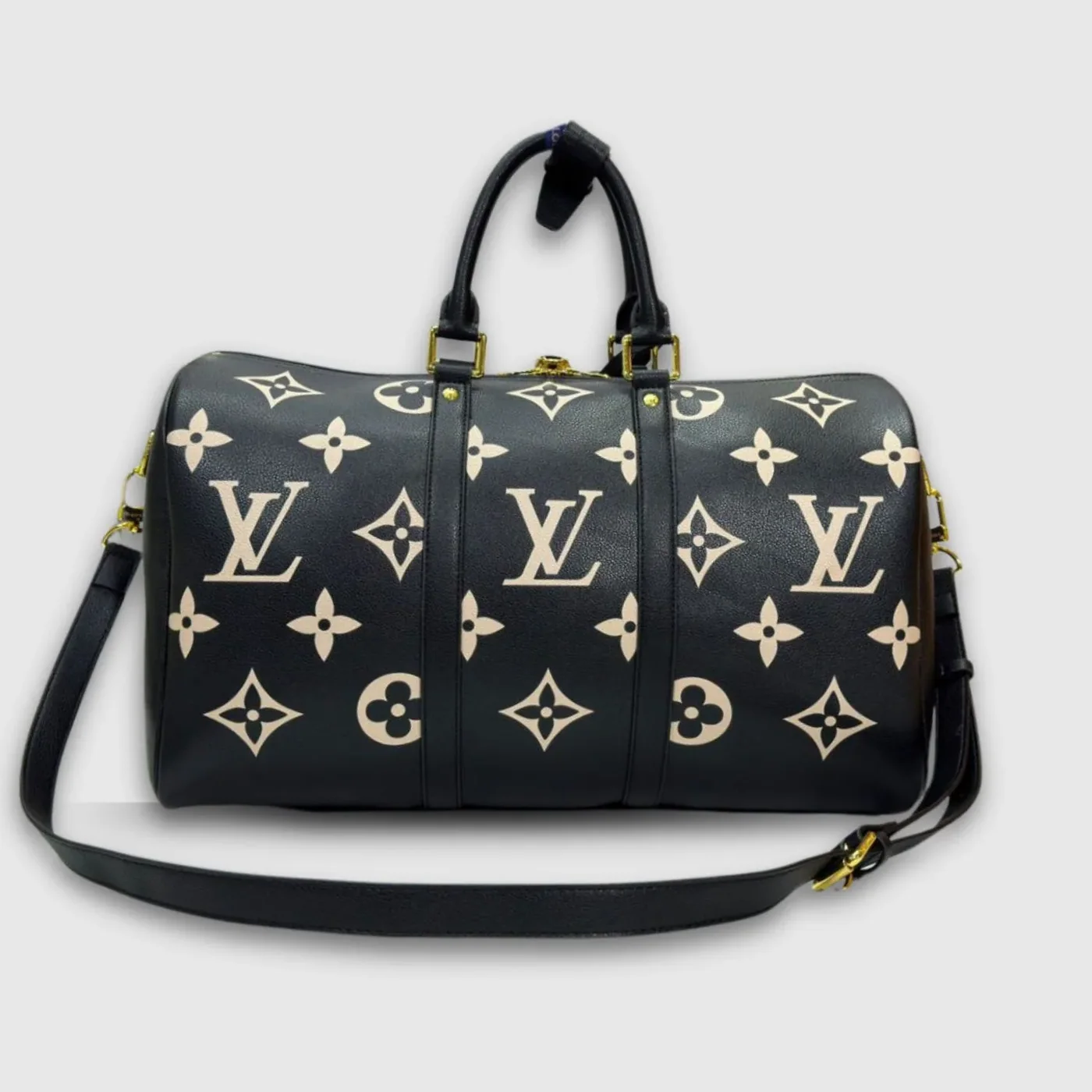 Louis Vuitton Keepall Bandouliere 45 Travel Bag in Black Gold Hardware Louis Vuitton Keepall Bandouliere 45 Travel Bag in Black Gold Hardware
