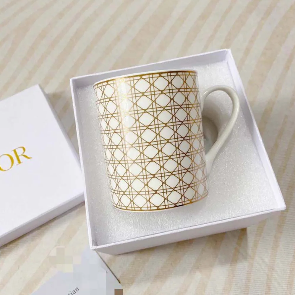 Dior Mug Gold for Unisex in Tone Cannage Montaigne Dior Mug Gold for Unisex in Tone Cannage Montaigne