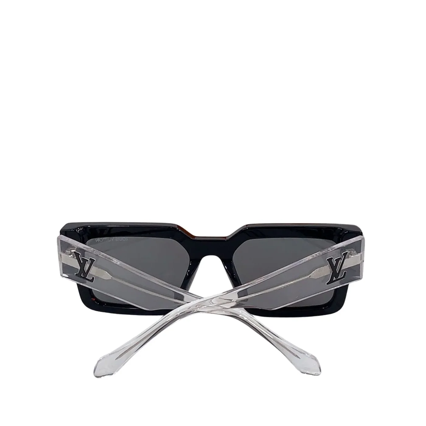 Louis Vuitton Square Millionaires Sunglasses Glossy Black With Grey Rims Louis Vuitton Square Millionaires Sunglasses Glossy Black With Grey Rims