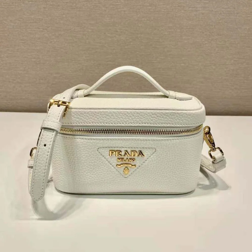 Prada Leather Mini-Bag for Women in White
